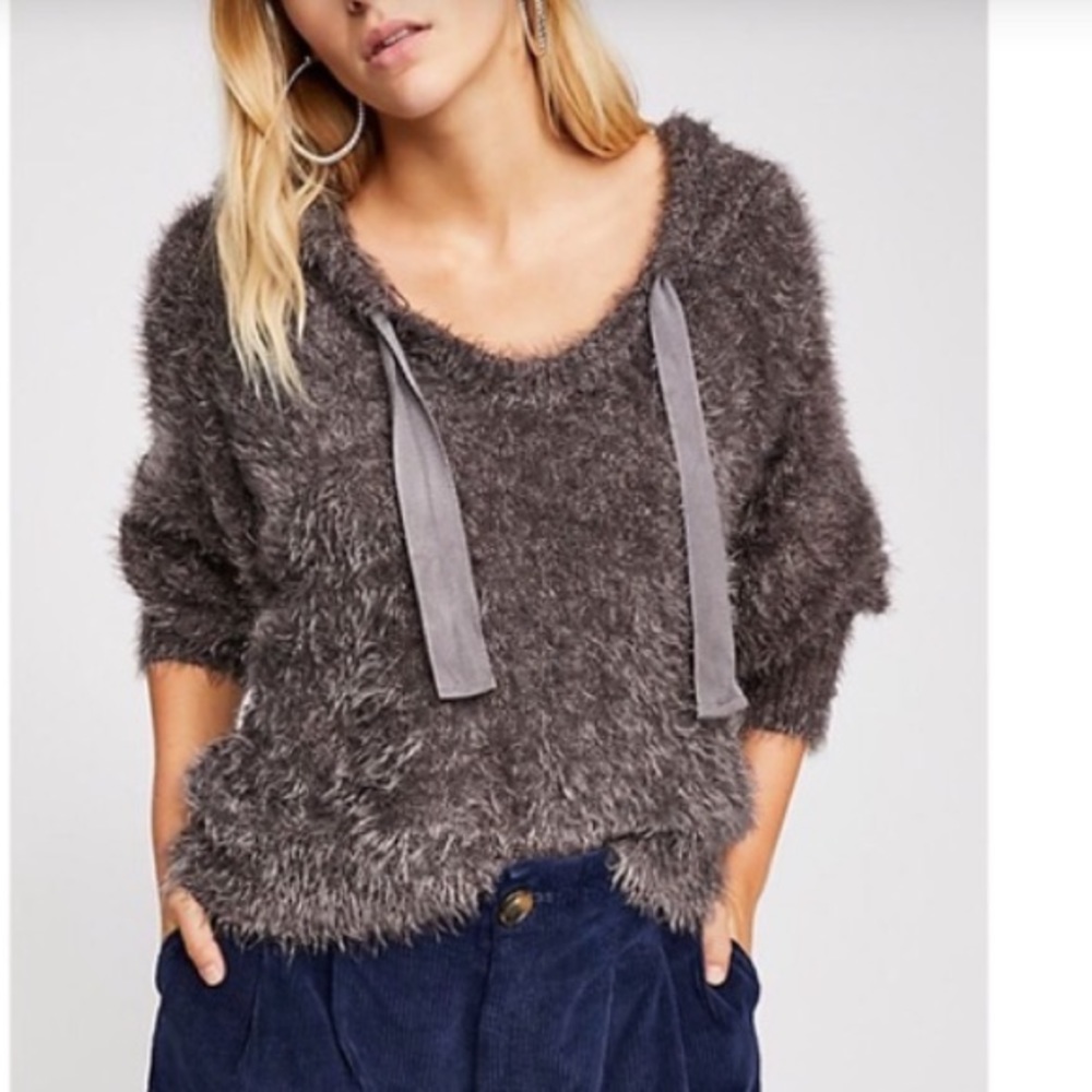 Free People Light as a Feather Hooded Sweater